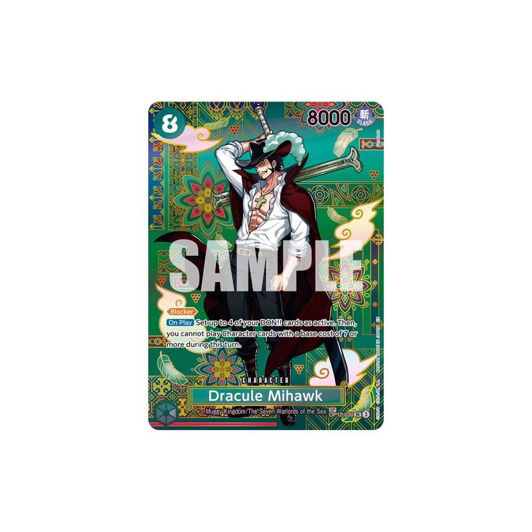Dracule Mihawk - OP12-030 - SP - The Azure Sea's Seven
