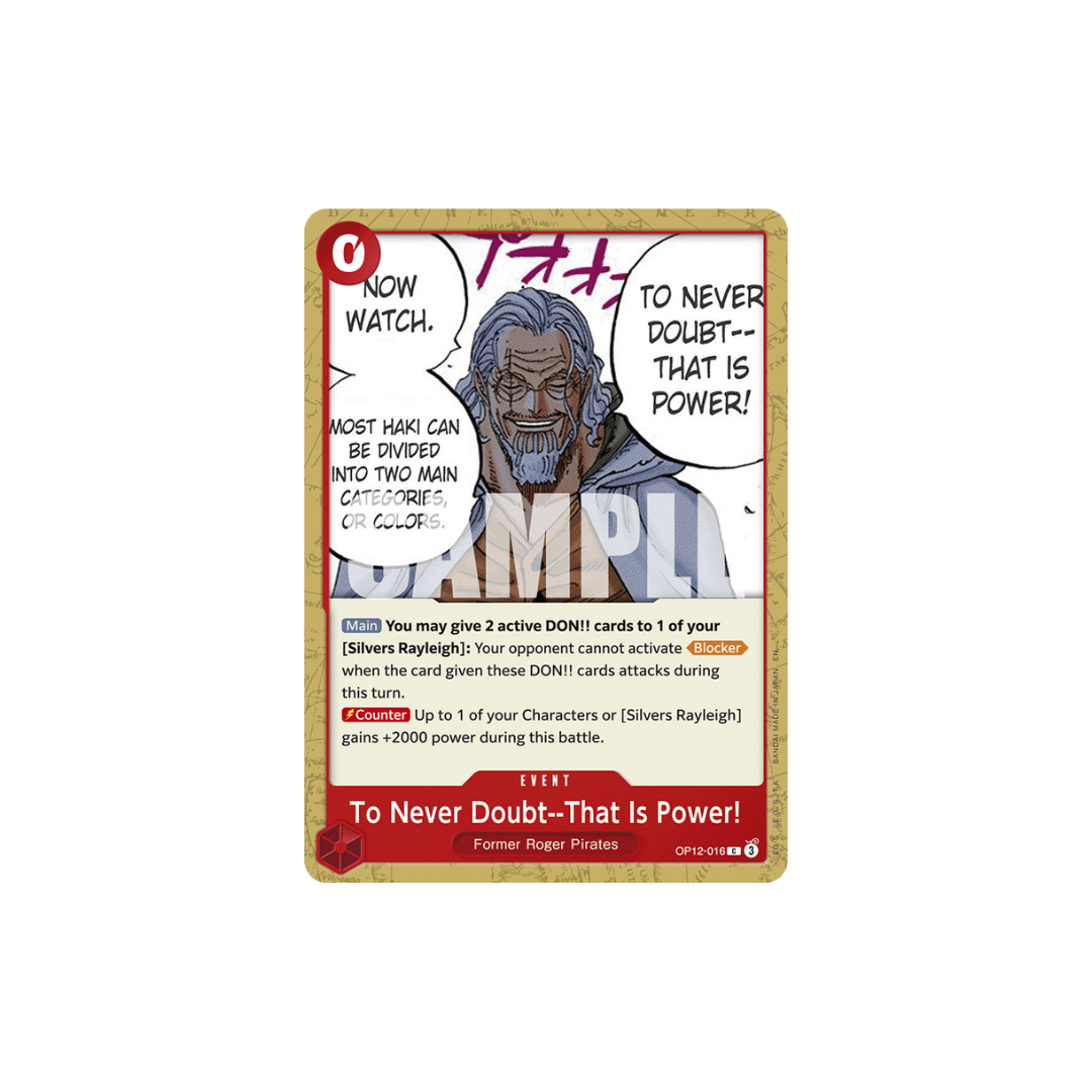 To Never Doubt--That Is Power! - OP12-016 - C - Legacy Of The Master