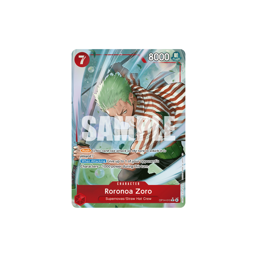 Roronoa Zoro - OP14-015 - R Parallel - The Azure Sea's Seven