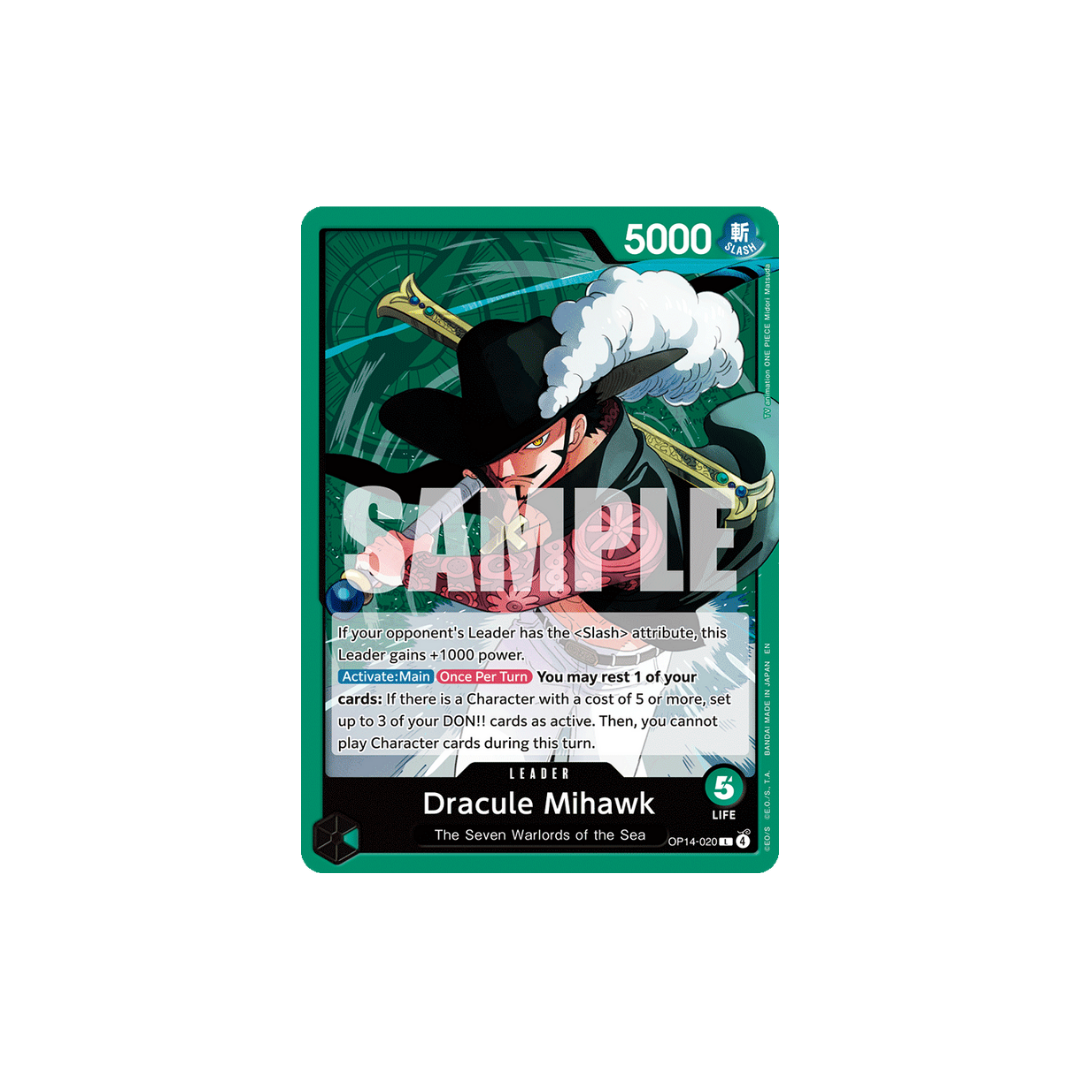 Dracule Mihawk - OP14-020 - L - The Azure Sea's Seven