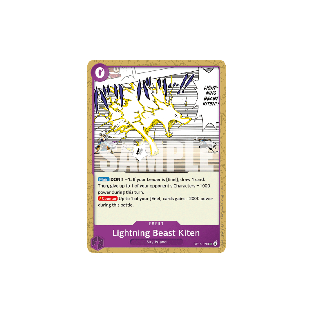 Lightning Beast Kiten - OP15-076 - UC - Adventure On Kami's Island