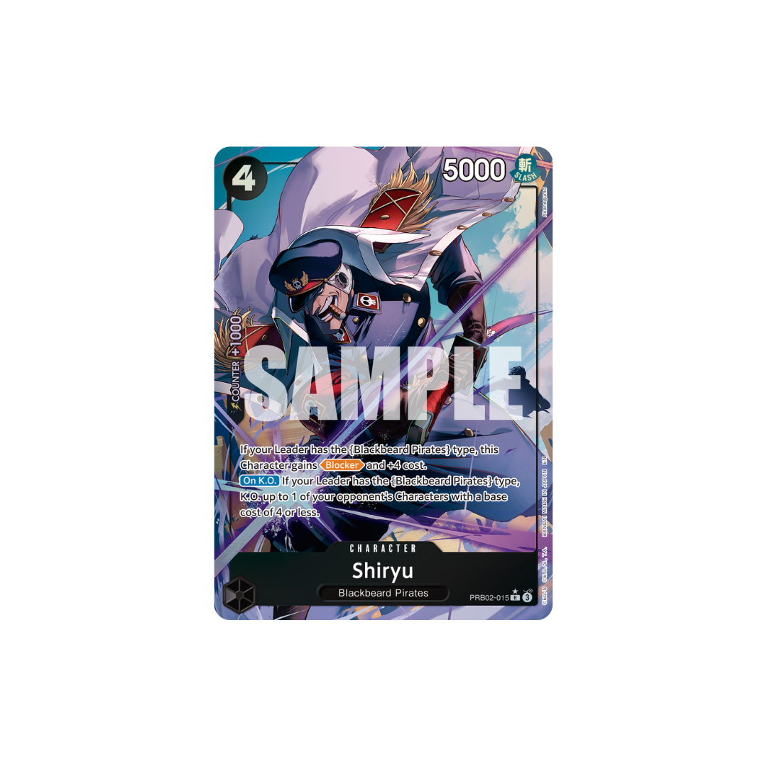 Shiryu - PRB02-015 - R Parallel - One Piece Card The Best Vol.2