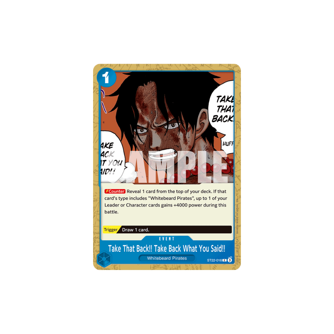 Take That Back!! Take Back What You Said!! - ST22-016 - C - Ace & Newgate
