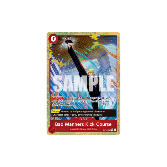 Bad Manners Kick Course - OP04-016 - R Parallel - One Piece Card The Best Vol.2