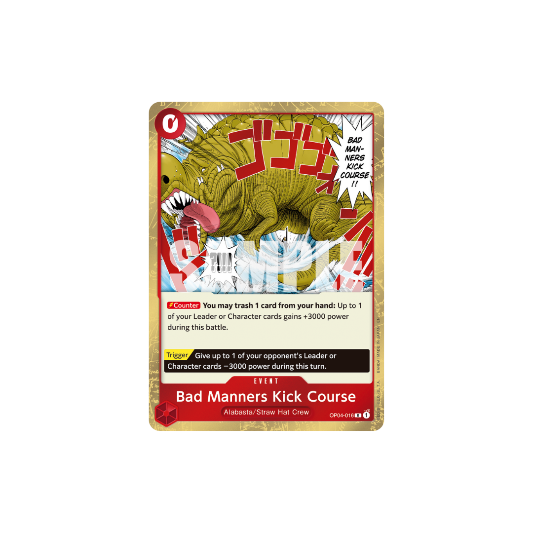 Bad Manners Kick Course - OP04-016 - R - One Piece Card The Best Vol.2