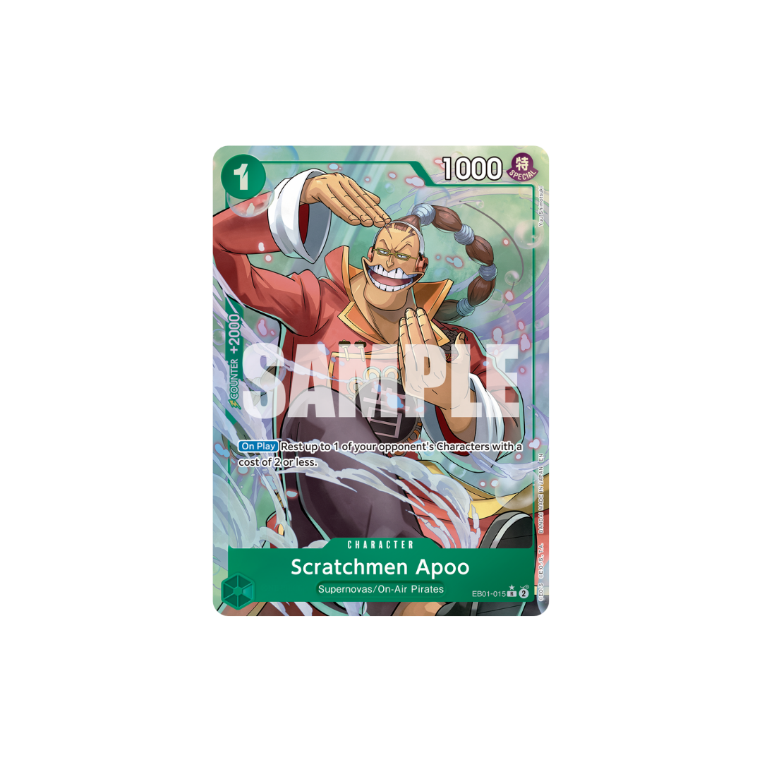 Scratchmen Apoo - EB01-015 - R Parallel - One Piece Card The Best Vol.2