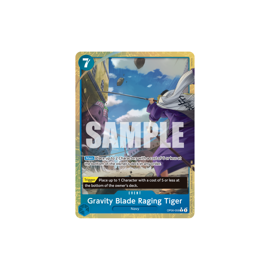 Gravity Blade Raging Tiger - OP06-058 - R Parallel - One Piece Card The Best Vol.2
