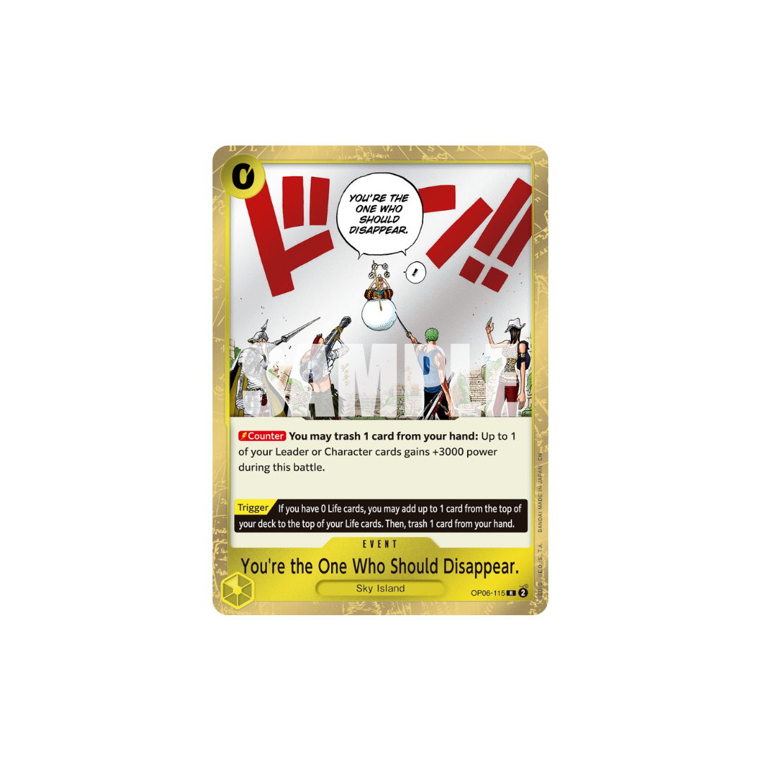You're the One Who Should Disappear. - OP06-115 - R - One Piece Card The Best Vol.2