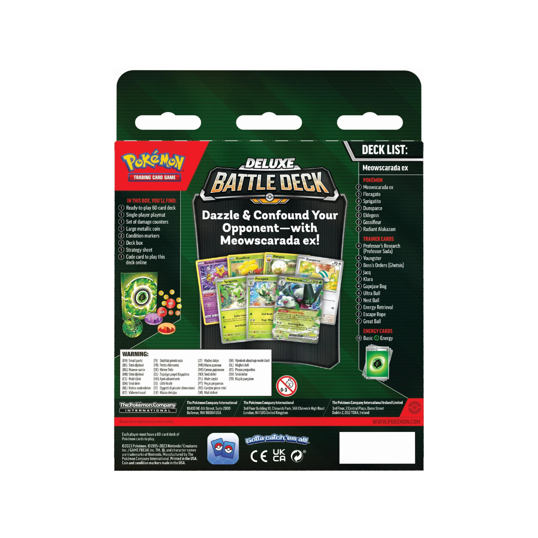 Meowscarada/Quaquaval ex Deluxe Battle Deck Bremner TCG Meowscarada/Quaquaval ex Deluxe Battle Deck Bremner TCG